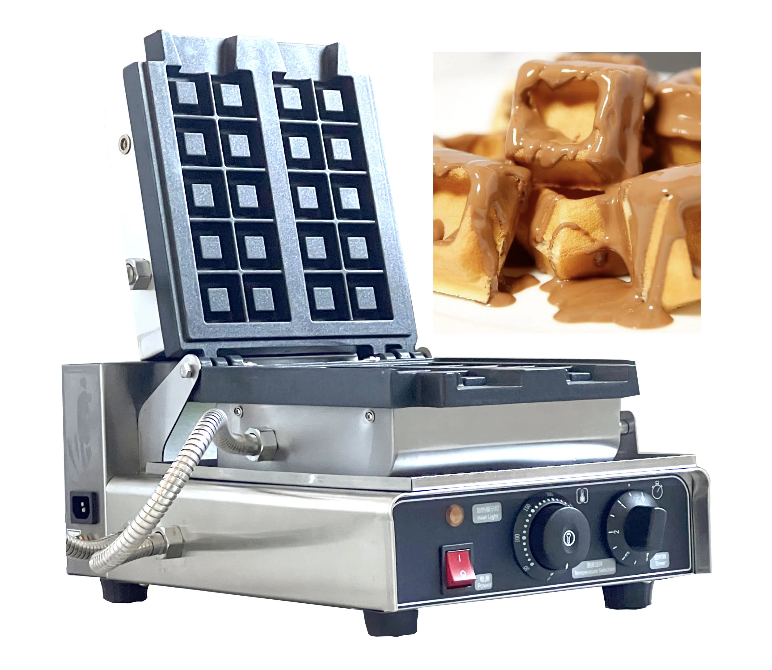 Grouting waffle makers belgian waffle maker Cubes Waffe Bites Square Rotating Waffle Making Machine electri waffle maker