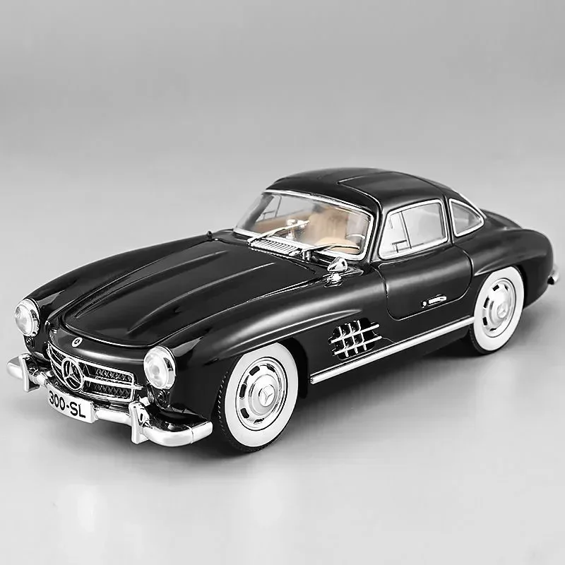 1:24 Mercedes Benz 300SL Legierung Klassisches Oldtimer Modellauto Modell Druckguss Metall Zurückziehen Sound Licht Auto Modische Ornamente