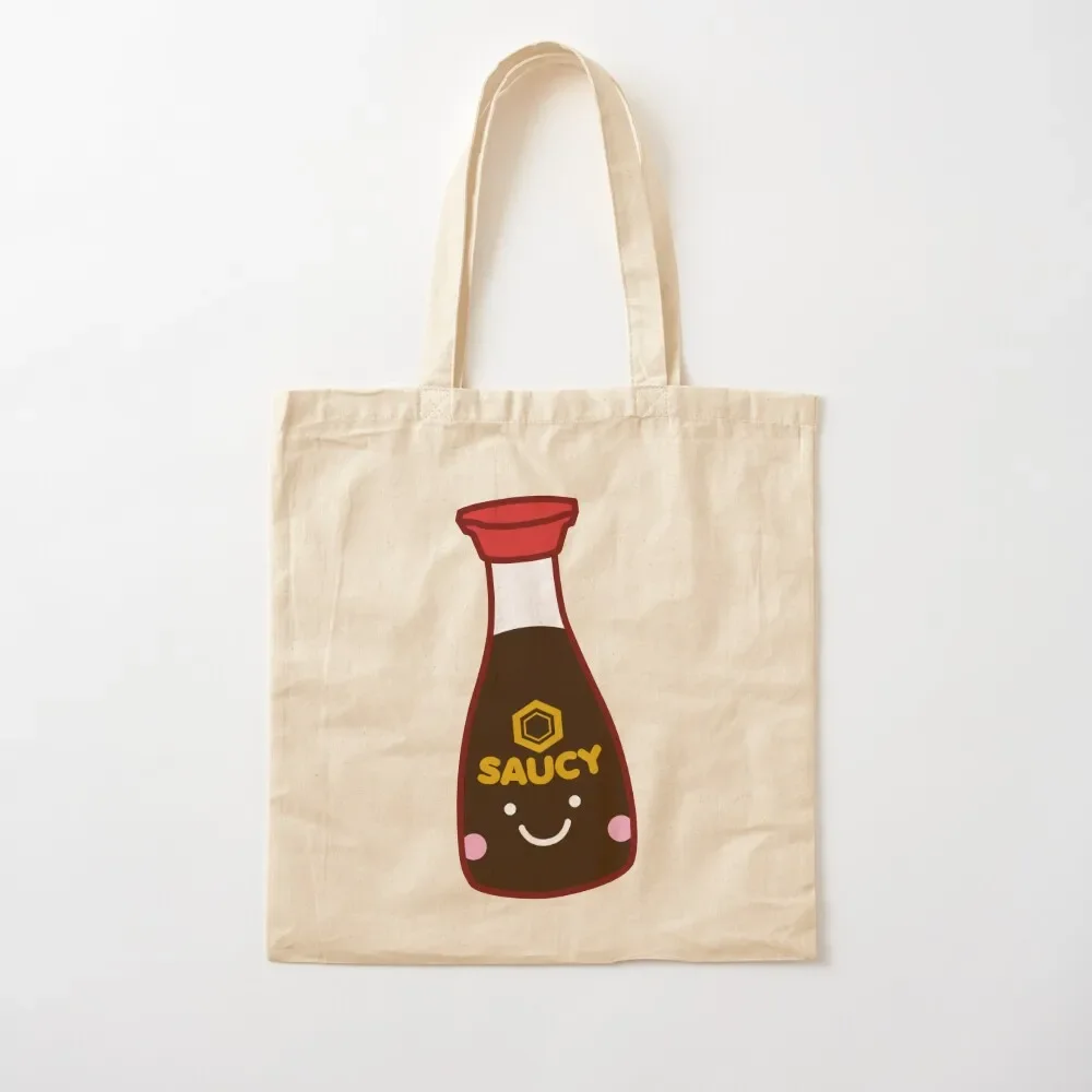 

Saucy Kawaii Soy Sauce Tote Bag bag for beach canvas tote bags reusable shopping bags Bag