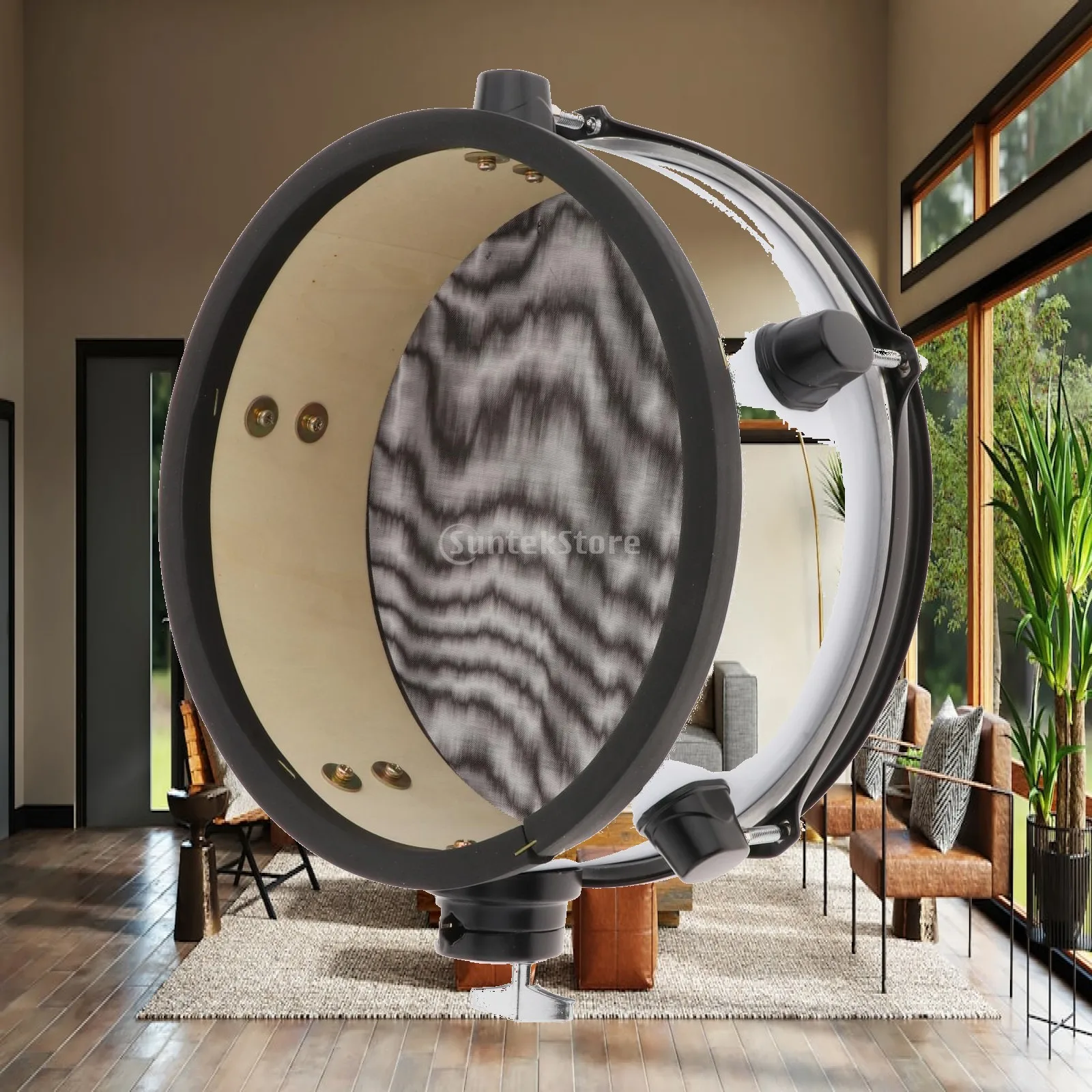 12Inch Silent Drum Practice Pad Snare Percussion Pad Quiet Training Mat for Beginner Music Students Kids Drummer Practice