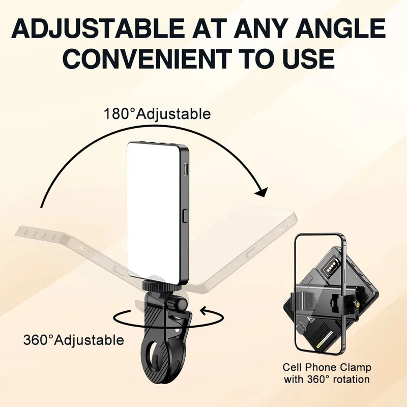 ไฟเซลฟี่สำหรับสมาร์ทโฟน 2500K-9000K สำหรับการประชุมทางวิดีโอ สตรีมสด ไฟ LED พกพาสำหรับโทรศัพท์มือถือ ไอแพด แล็ปท็อป และกล้อง
