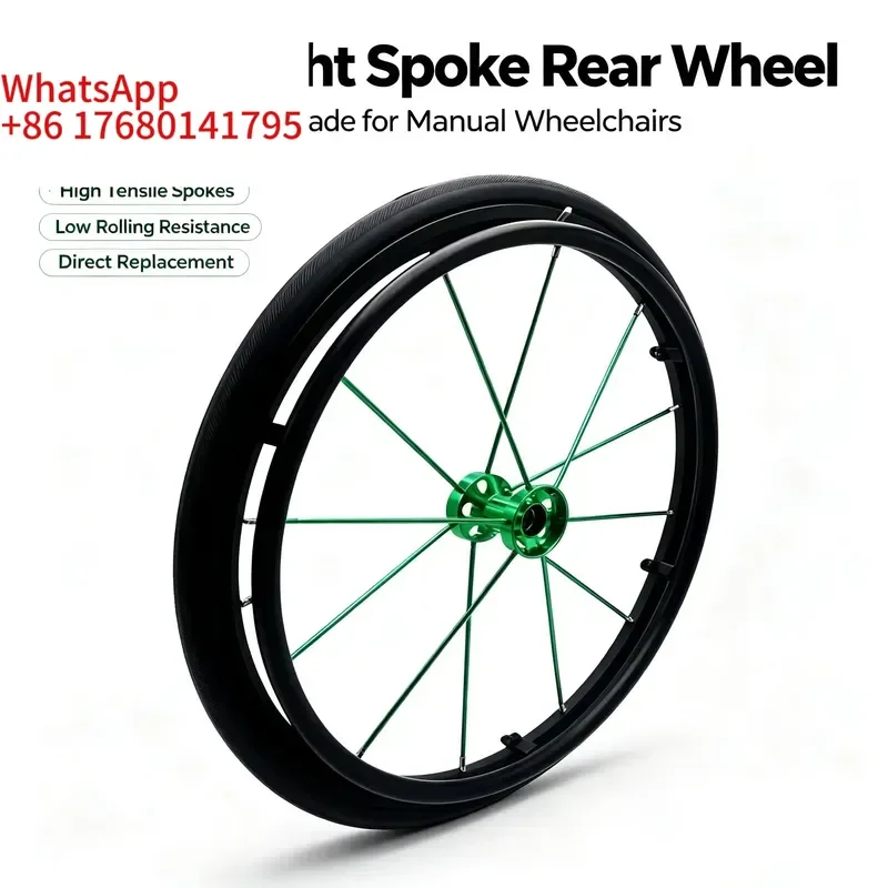 A Pair Electric Wheelchair Accessories Daquan Rear Wheel 24-inch Aluminum Alloy Stainless Steel Solid Tire