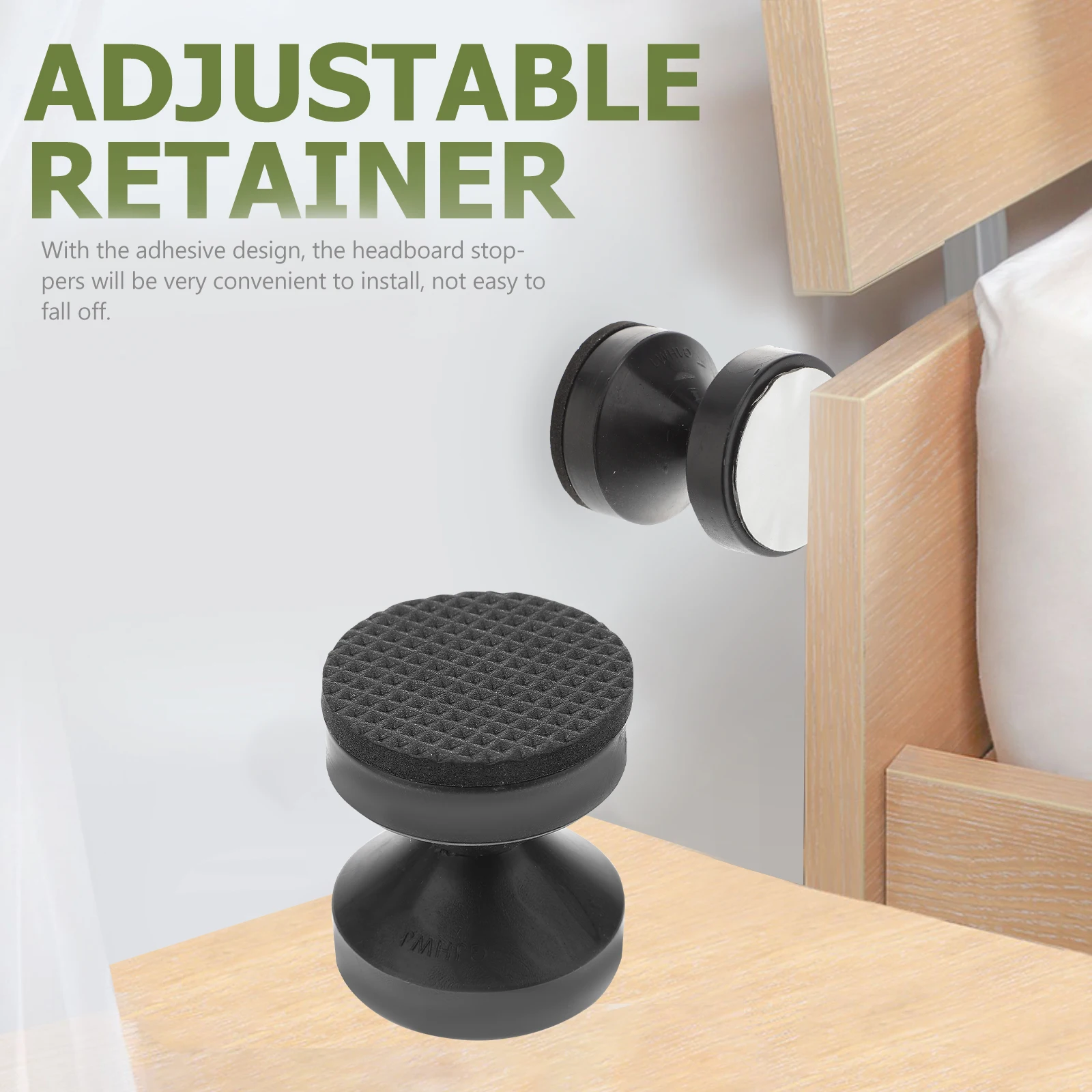 

2pcs Headboard Stabilizer Anti-turn Fixing Device Furniture Fall Protection Adjustable Bed Frame Wall Stopper Premium Material