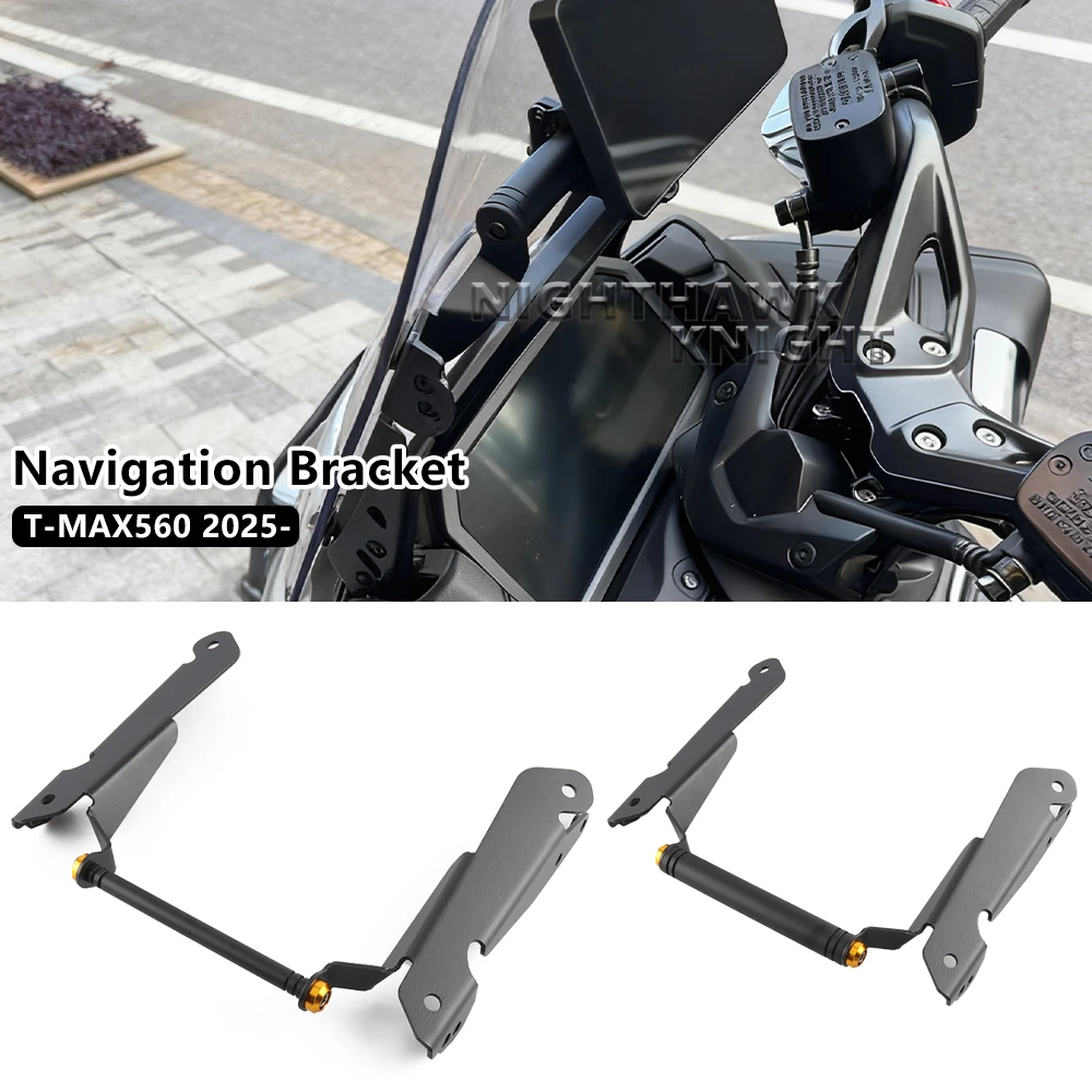 For YAMAHA TMAX560 T-MAX 560 2025 Motorcycle Accessories Aluminium Navigation Bracket Phone Holder GPS Stand Windshield bracket