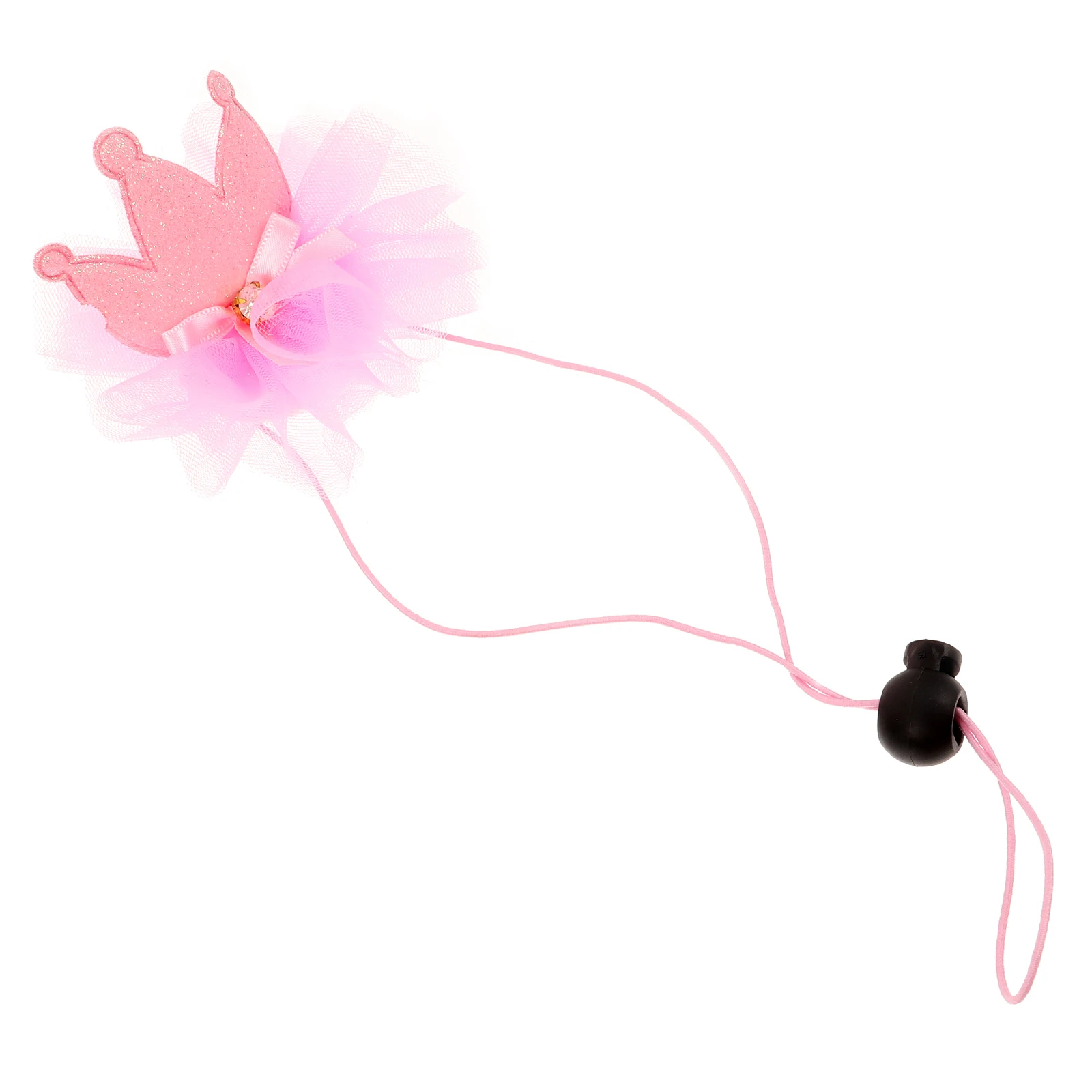 

Pet Crown Hat Birthday Party Dog Cat Cap Pink Adjustable Elastic Band Lightweight Comfortable Pet Headwear Accessories Cartoon