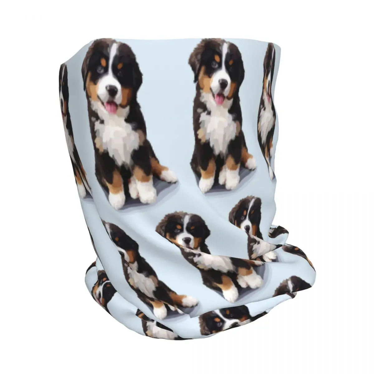 Van Gogh Style Painting Of Bernese Mountain Dog Bandana Neck Cover Magic Scarf Warm Headwear Beanies Hat Unisex Adult All Season - view 2