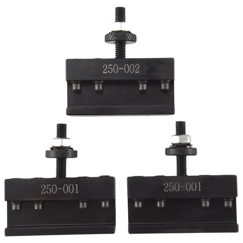 ABXF-3 Pcs Quick Tool Change Holder Turning Facing Lathe Parting Blade, 2 Pcs 250-001 & 1 Pcs 250-002