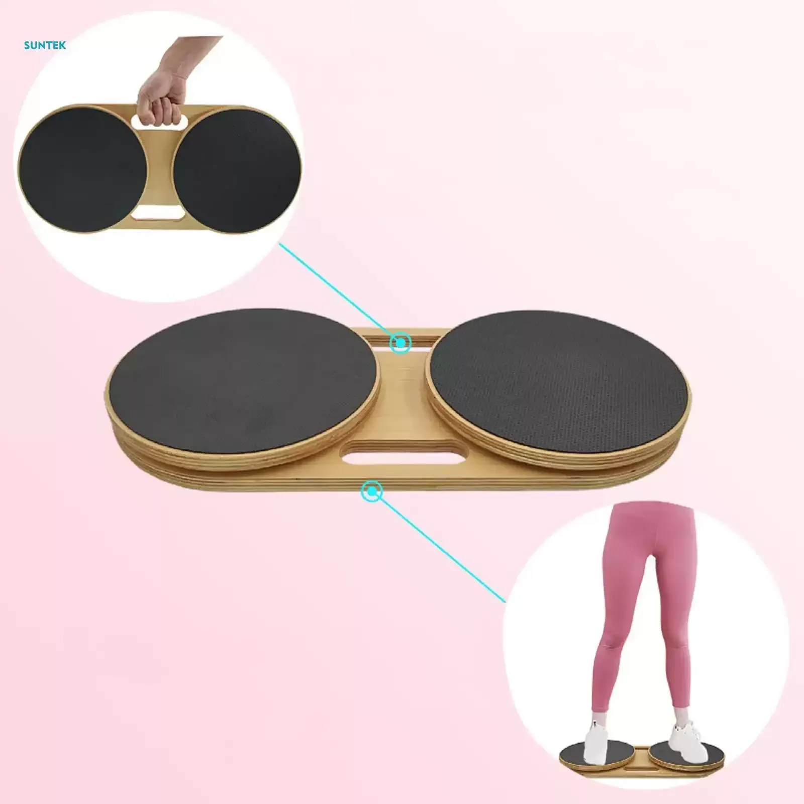 Pilates Rotating Disc Double Rotating Disc Correction Posture Hip Knee Ankle Pelvic Rehabilitation Fitness Training Yoga