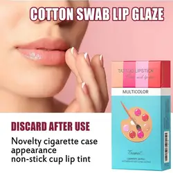 Waterproof Matte Nude Cotton Swab Lip Gloss Brown Nude Lasting Long Women Lipstick Velvet Gla Lip Liquid Dark Pigment Red M J2Z9