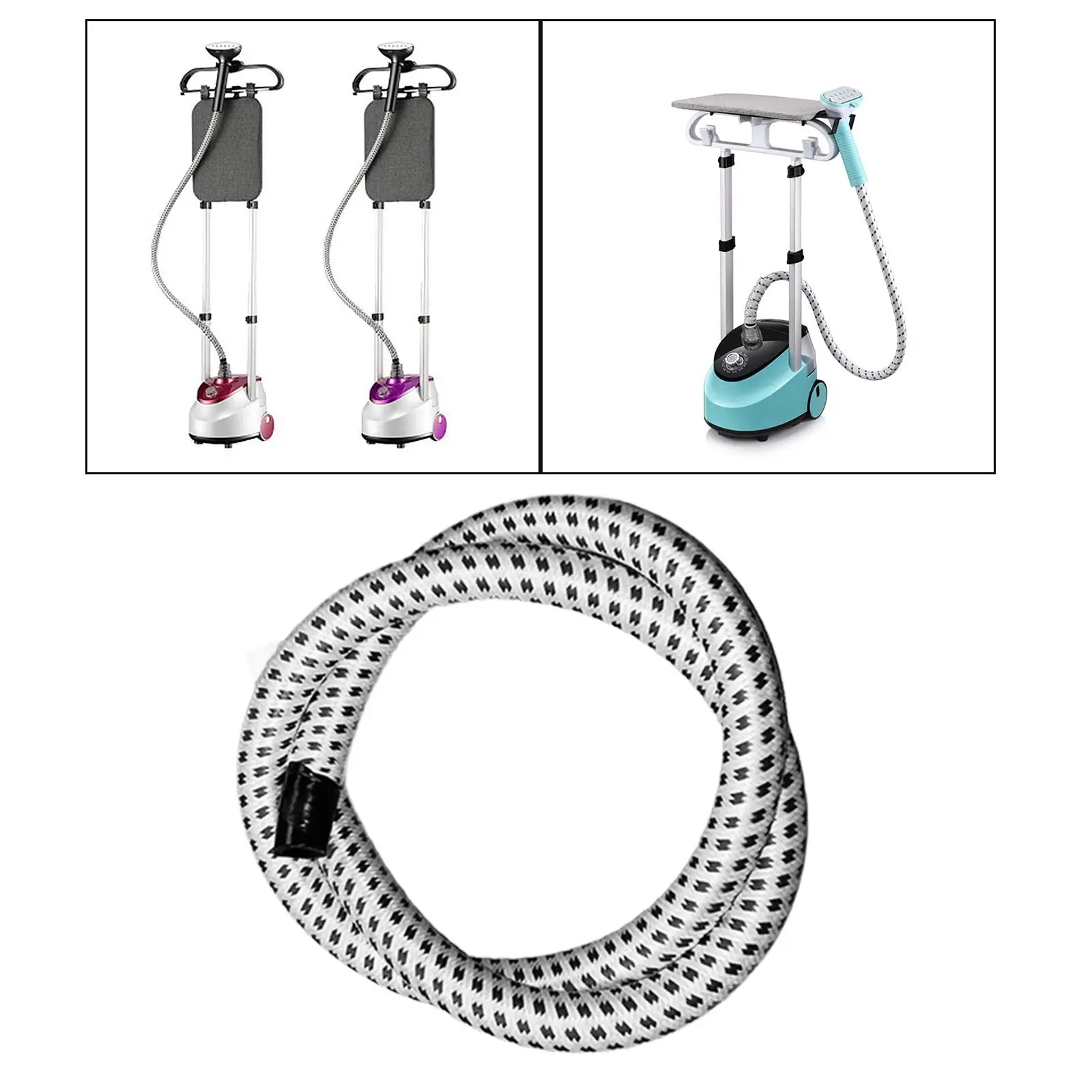 Garment Steamer Air Hose Heat Resistant Smooth Air , Insulating Nylon Braid Parts, Household Elastic Practical