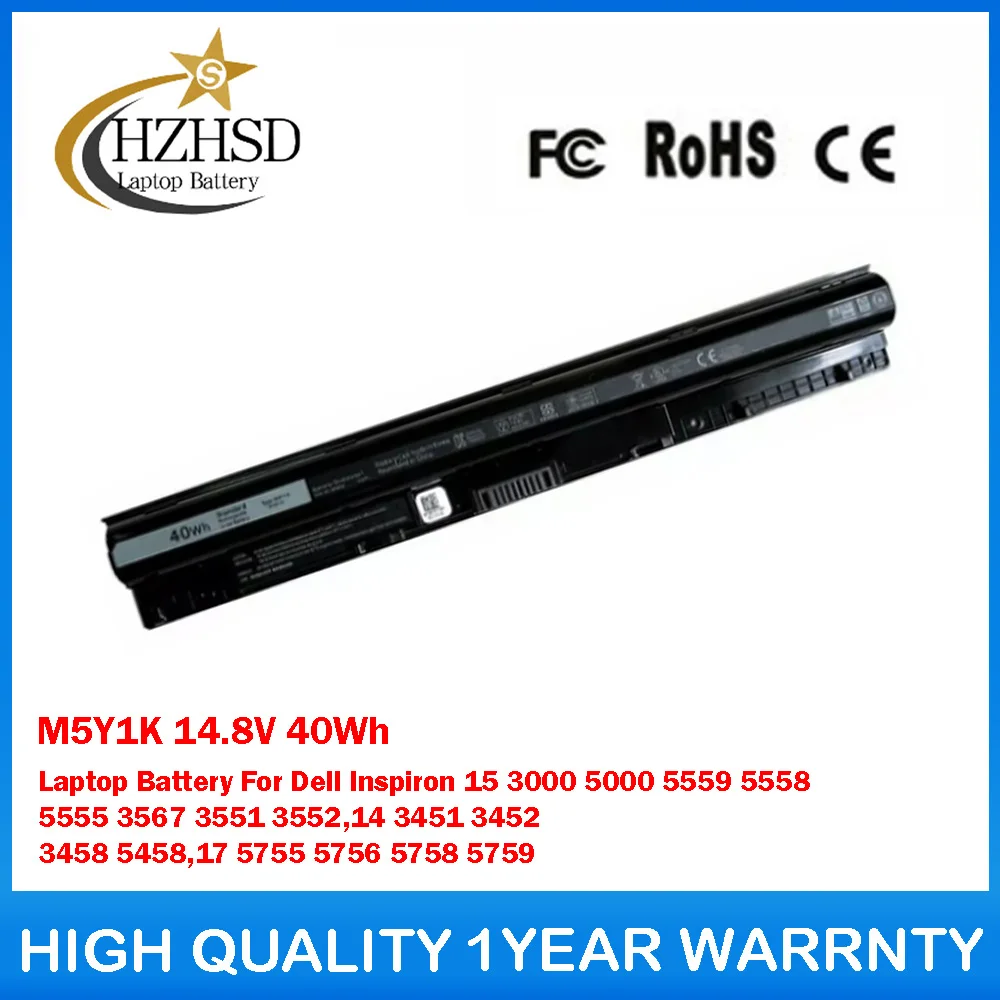 

M5Y1K 14.8V 40Wh Laptop Battery For Dell Inspiron 15 3000 5000 5559 5558 5555 3567 3551 3552,14 3451 3452 3458 5458,17 5755 5756