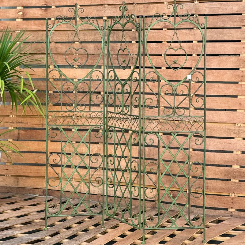 Outer single retro garden plant climbing frame decoration outdoor garden courtyard wrought iron flower fence support pole