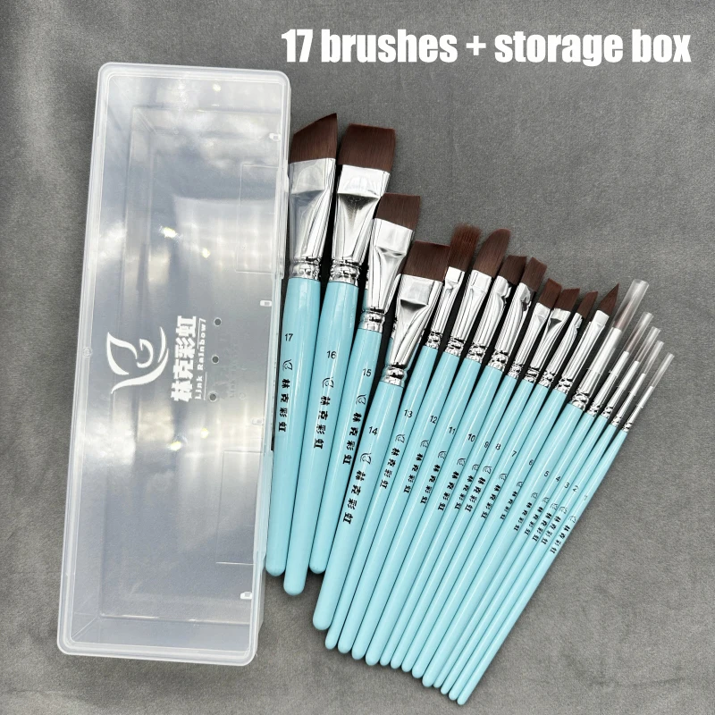 Hot Sell 17 Face Painting Brushes Special Painting Brushes, Embossing Pens, Nylon Hair