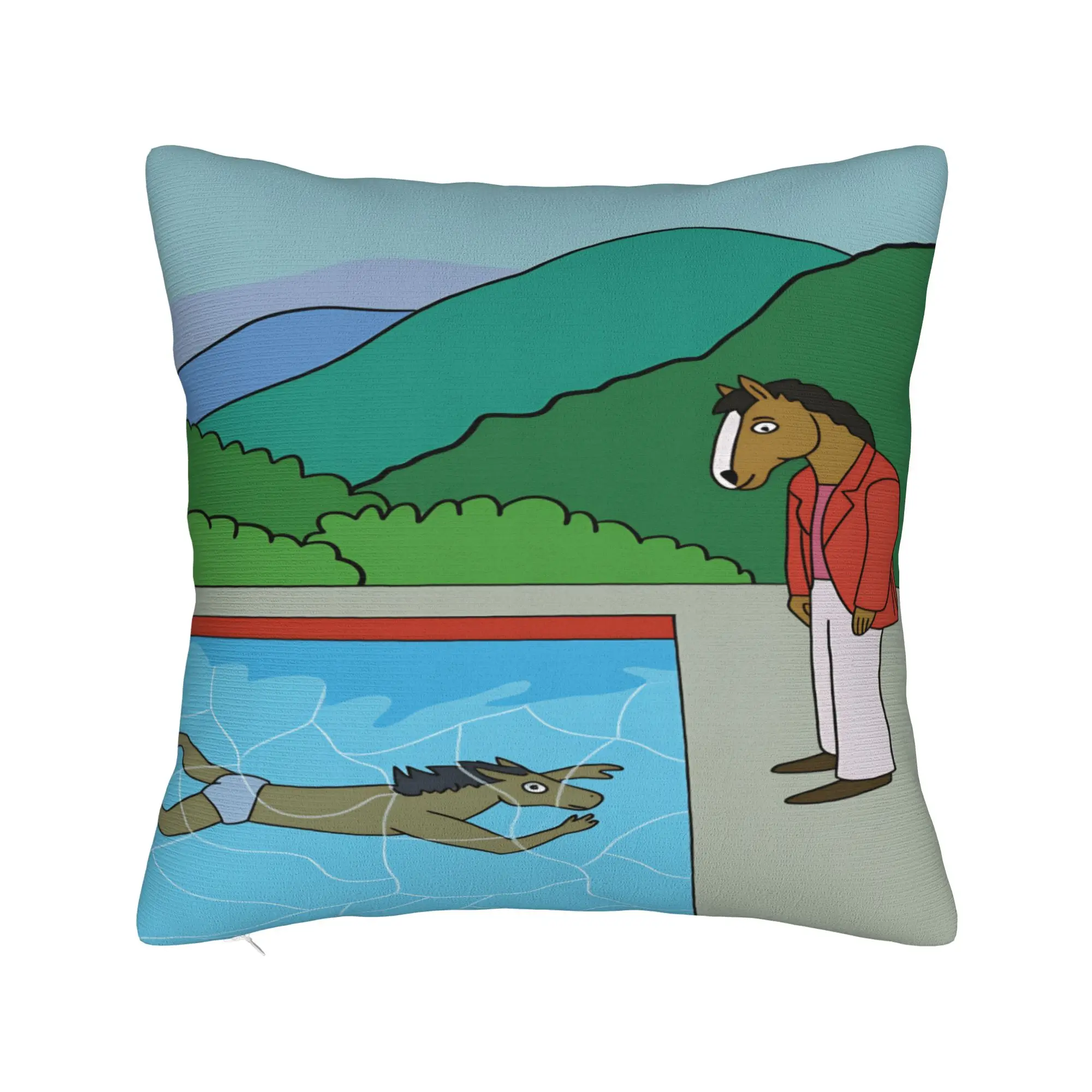 Anime B-BoJack H-Horsemans Pillow Case  Comfy Pillow Cover Funny Pillowcases For Office Car Home Decor
