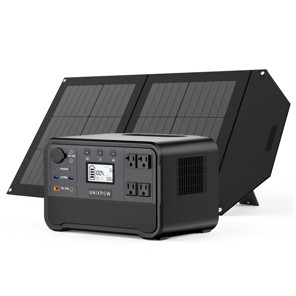 Factory Supply Portable Power Station Solar Generator with Pure Sine Wave MPPT for Travel Backup