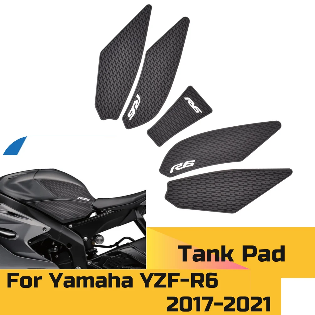 

R6 Tank Pad Stickers Gas Protector For Yamaha YZF-R6 YZF R 6 2017-2021 Motorcycle Kit Knee Protection Oil Decals Accessories