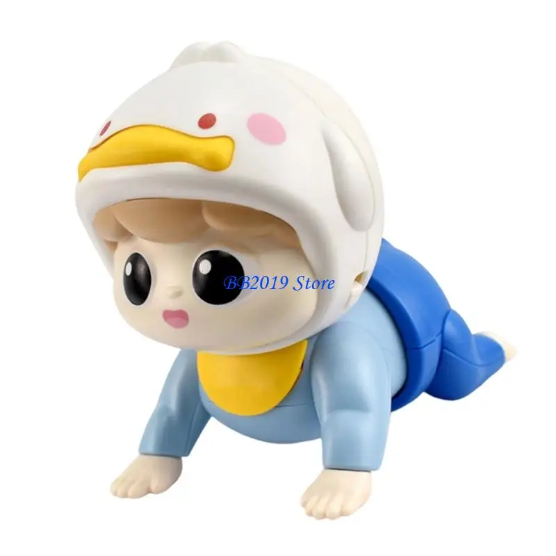 Q0KB رضيع الموسيقي لعبة زحف Toy مع Mum Dad Sounds تشجع التمارين التمارين الرياضة التدريب على ممارسة الآمنة للأطفال زحف اللعب