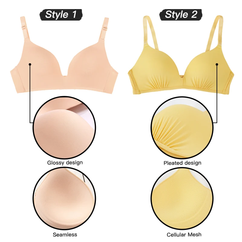 Reggiseni senza cuciture per le donne reggiseni Push Up senza ferretto reggiseni siere A B Cup intimo Sexy Bralette tre quarti (3/4 Cup) Lingerie