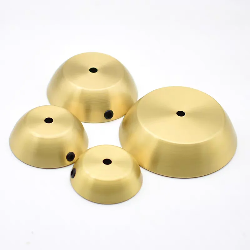 Solid Copper Mounting Base for Ceramic Table Lamp Body | Round Craft Disk Lighting Fixture Part