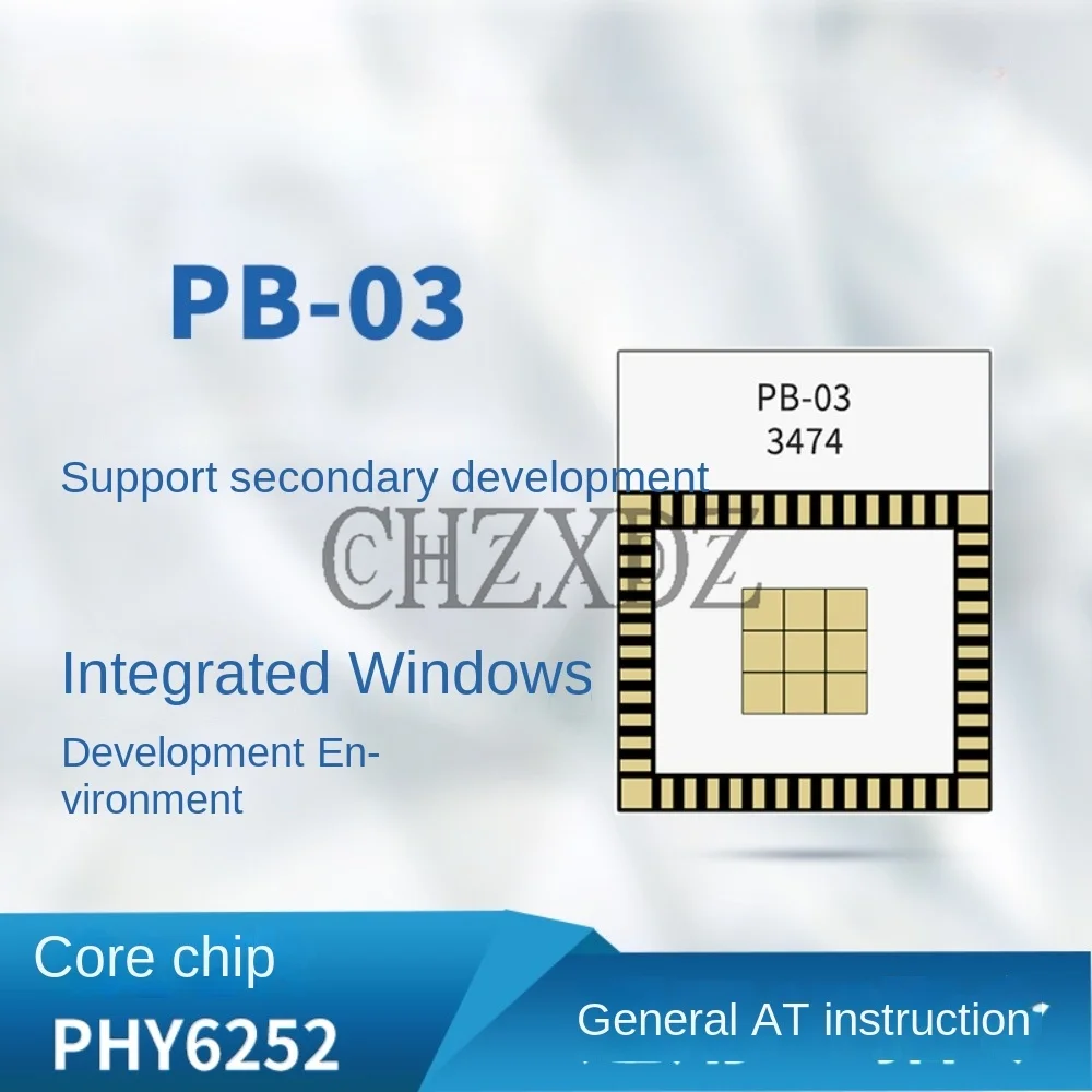 100% Original Bluetooth BLE5.2 Low-power Module PHY6252Built-in Chip PCB On-board Antenna PB-03 Module