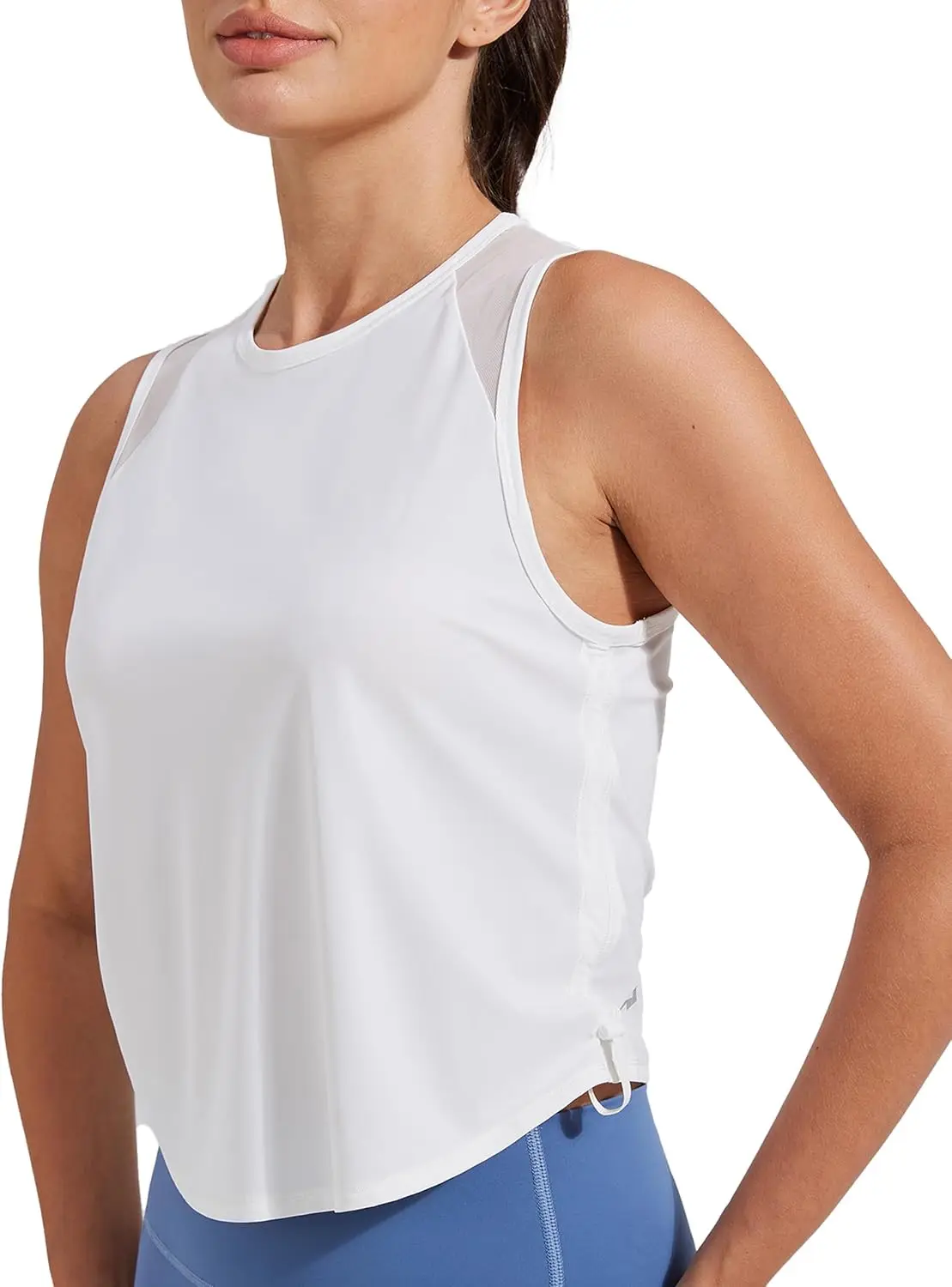 

Pioneer Camp Women's Workout Tank Tops Mesh Panel Loose Fit Muscle Tank Athletci Sleeveless Yoga Running Shirts