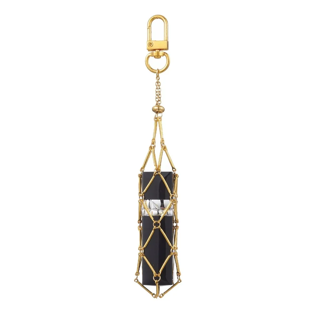 New Stainless Steel Lipstick Bag Keychain Interchangeable Silver Color Lip Balm Bag Charm Bag Accessories Lipstick Storage