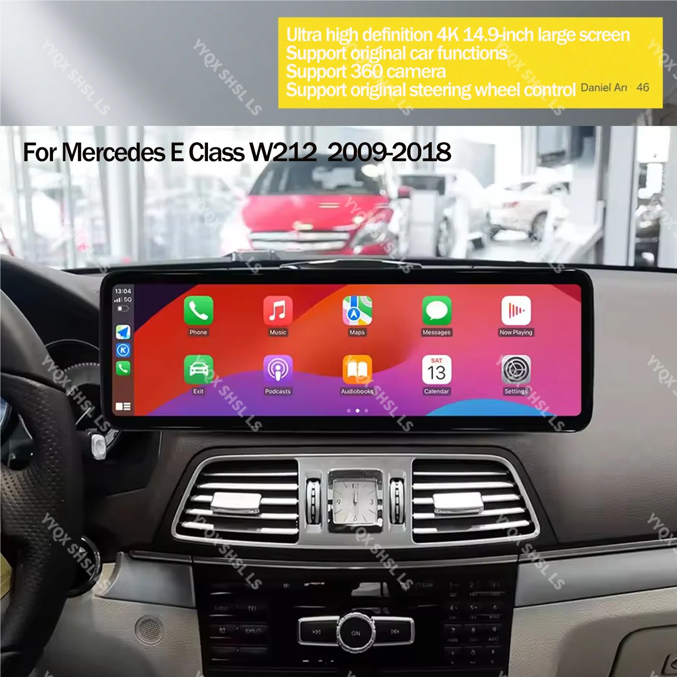 

Carplay HD Screen Car Radio For Mercedes-Benz E 2-doorcoupe W212 2012-2014 NTG4.5 Android 14 GPS Navigation Car Radio 100K