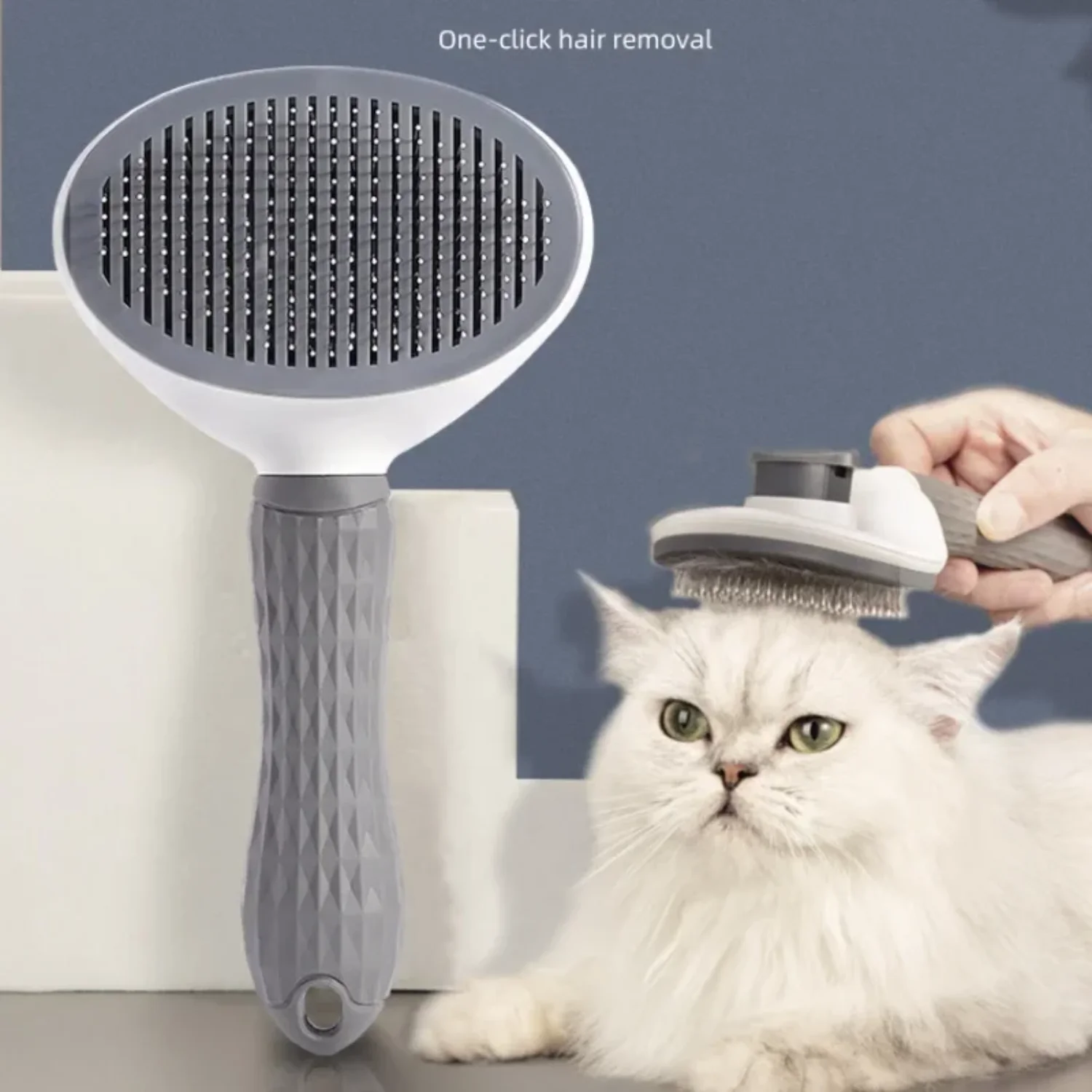 Hair Remover Brush Dog and Cat Non-slip Beauty Brush Dog Grooming Equipment Pets Stainless Steel  Dogs Pet Hair Removal Comb