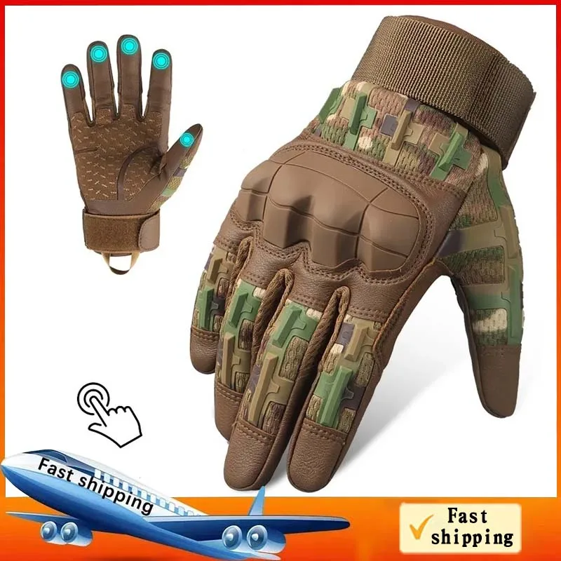 

Tactical Military Gloves Security Protection Outdoor Hunting and Hiking Combat Air Gun All Finger Shooting Gloves for Men