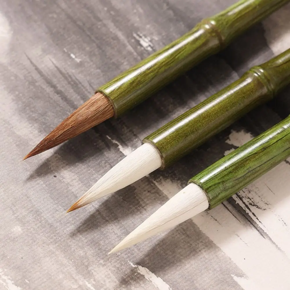 

Oil Watercolor Chinese Calligraphy Brush Wolf Hair Wood Scriptures Writing Brush Oil Painting Art Paint Brush Art Supplies