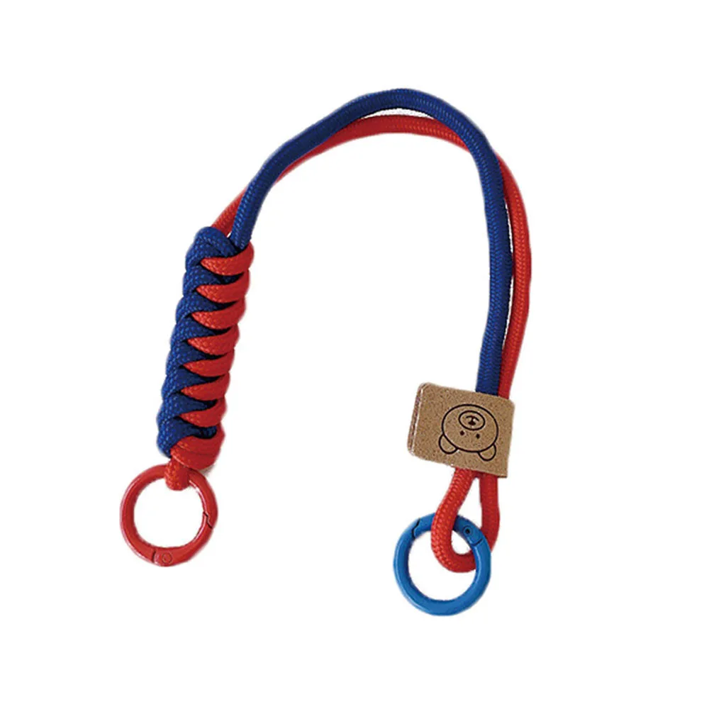 Elastic Mobile Phone Lanyard Colorful Hanging Chain Anti-loss Knot Rope Keyring Wrist Strap Woven Charms Keyring Bag Accessories