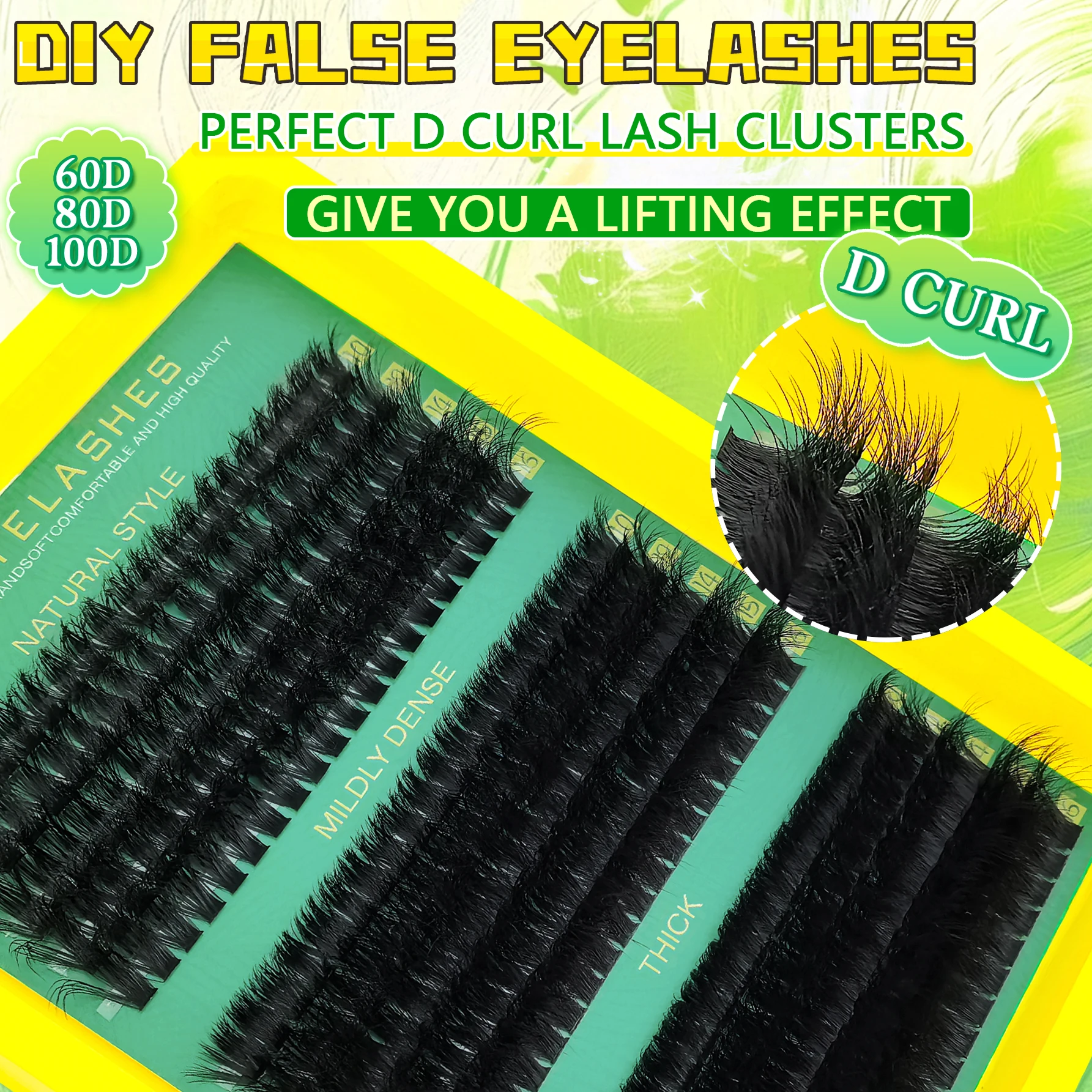 6810D Mega Thick Eyelash Cluster Kit | Mixed Length Soft Reusable Durable Band | Beginner-Friendly Lash Extensions image 5