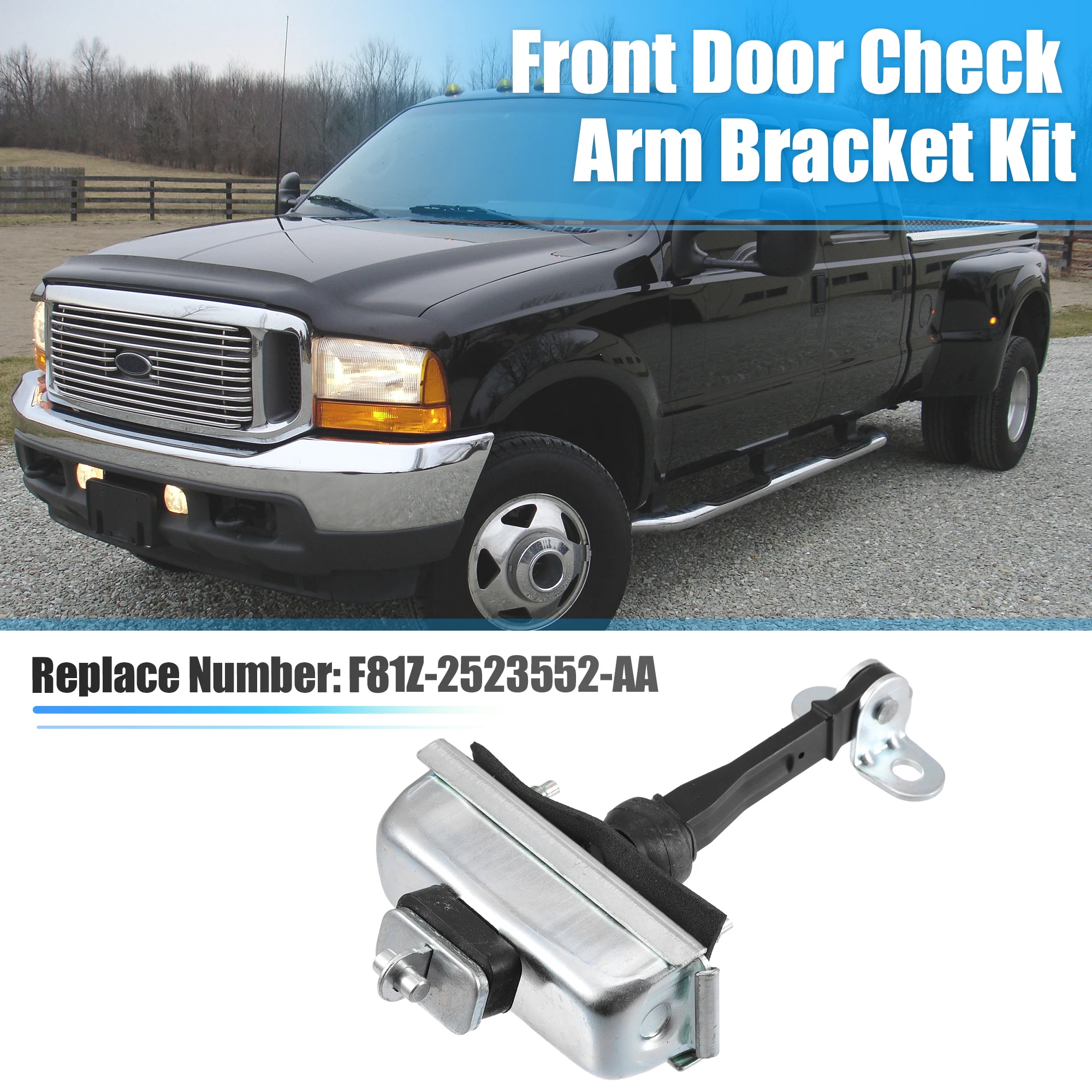 X Autohaux Car Front Door Check Strap Stop Limiter for Ford F250 Super Duty F81Z-2523552-AA