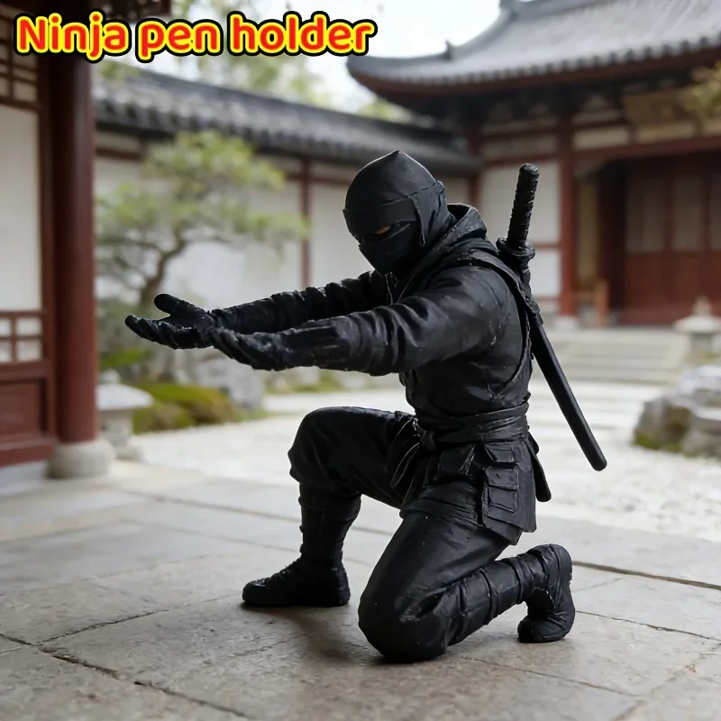 Cooler Ninja-Stifthalter Modische Kreative Schreibtischdekoration Kann Kugelschreiber, Füllfederhalter usw. Aufnehmen 3D-Druck Stifthalter