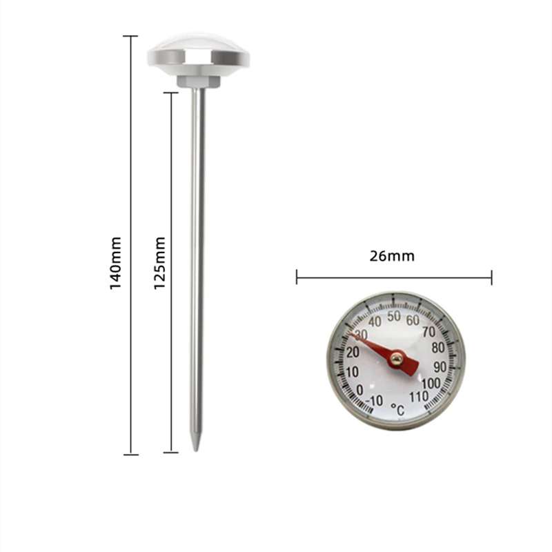 Odatime Coffee Thermometer Kitchen Food Cooking BBQ Barbecue Probe Thermometer Milk Oil Temperature Gauge With Protective Sheath