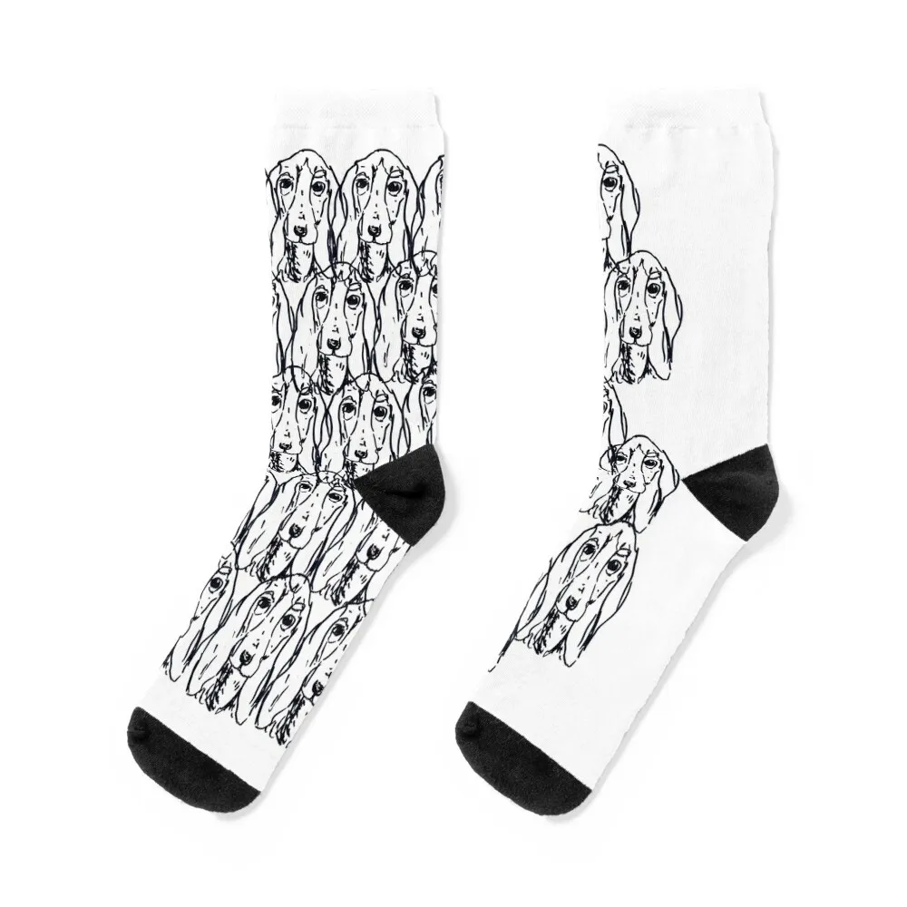 

Basset Hound pattern Socks golf crazy winter Lots Socks Ladies Men's