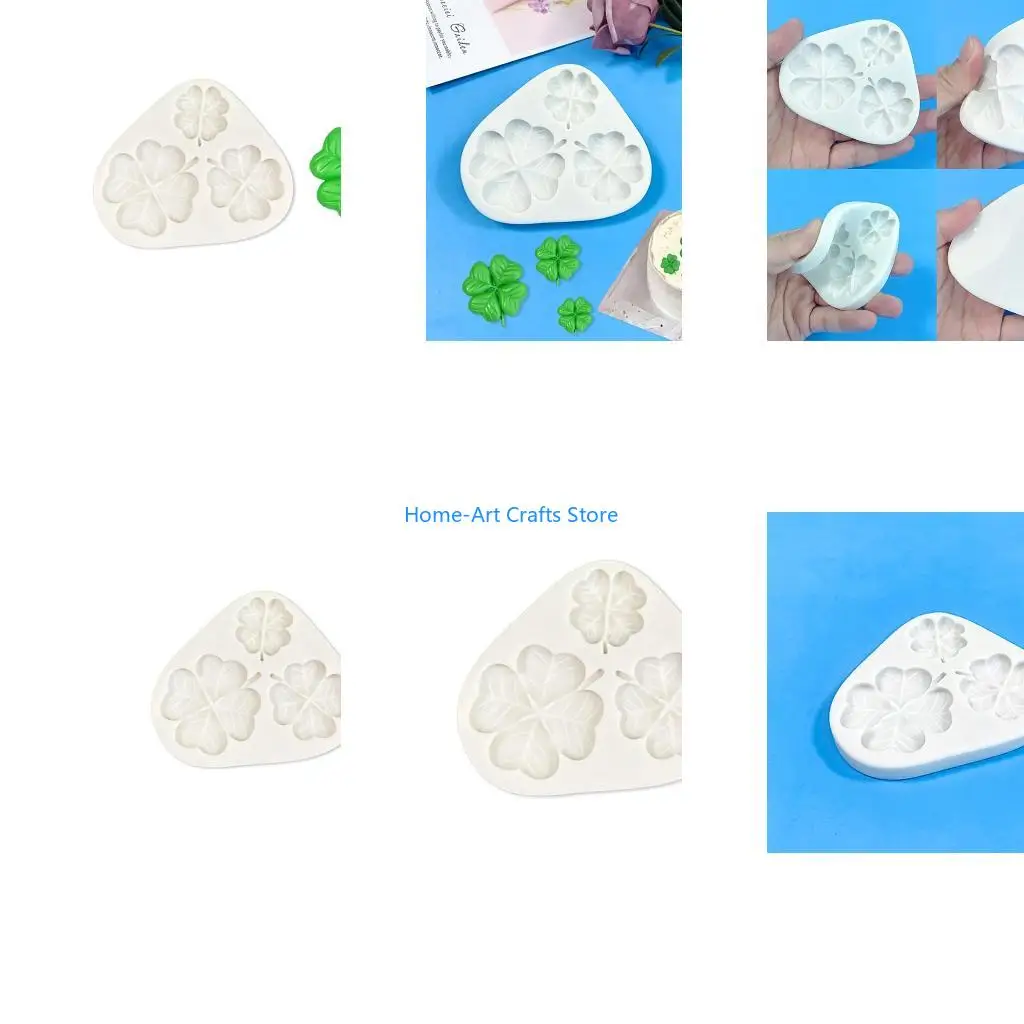 Y3NA Jewelry Pendant Making Tools Four Clover Casting Mold Handmade Craft Gift Flexible Durable Smooth Beautiful