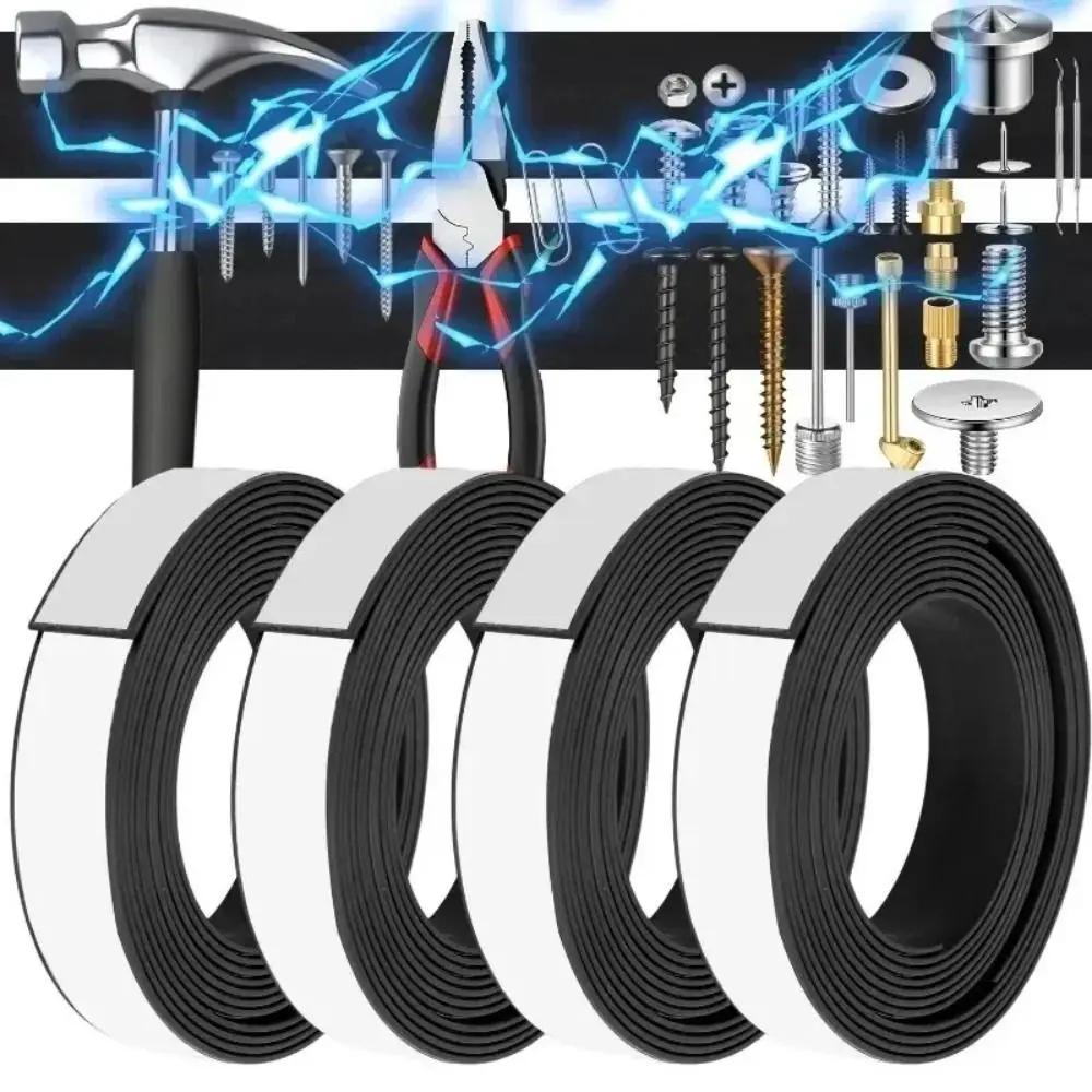 1Meter 39.37inch Magnetic Tape Strong Flexible Self Adhesive Rubber Magnet Tape Heavy Duty Magnet Tape Strip