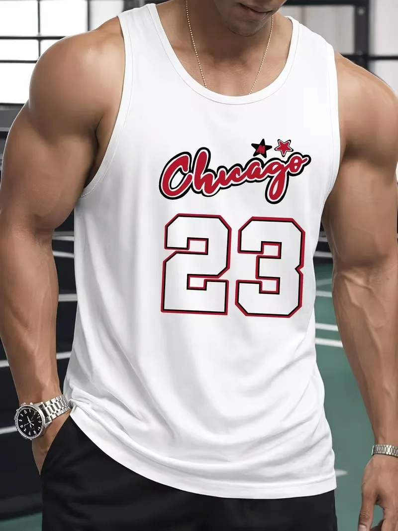 Men's Micro Elastic Breathable Mesh Basketball Jersey, Round Neck, LOS ANGELES Print