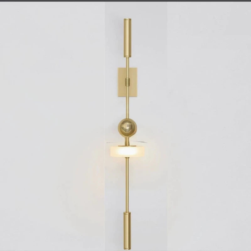 New Novelty Brass Wall Light White Acrylic 3 Changeable New Style For Parlor Bathroom Dining Room Bedroom Aisle