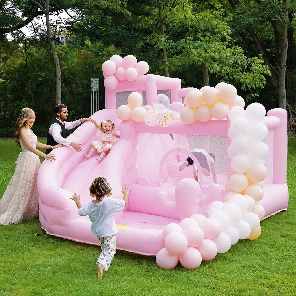

Pink Inflatable Wedding Bouncy Castle Bouncer Party Bouncy Castle Pink Inflatable Bounce House For Kid