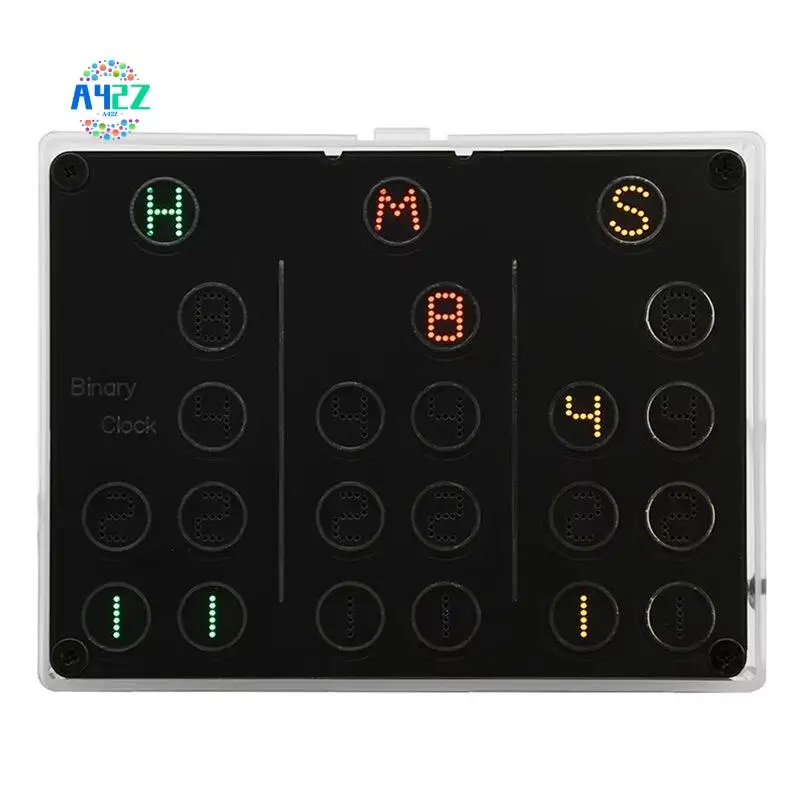 a42z-4桁電子時計diyキットバイナリled時計はんだ付け練習diyキットデスクトップ目覚まし時計