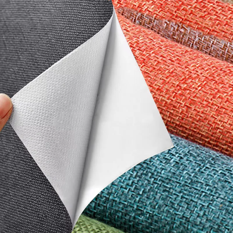 Parches de reparación de lino, cinta de tela autoadhesiva para sofá, muebles, silla, alfombra, ropa de coche, pegamento para planchar, tela de pared