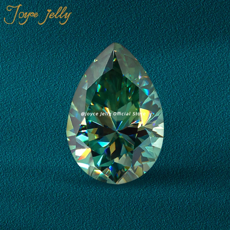 JoyceJelly Pear Shaped Color Loose Moissanite Diamonds 0.5CT To 6CT GRA Pass Diamond Test Jewelry Material Gemstone Seed Beads