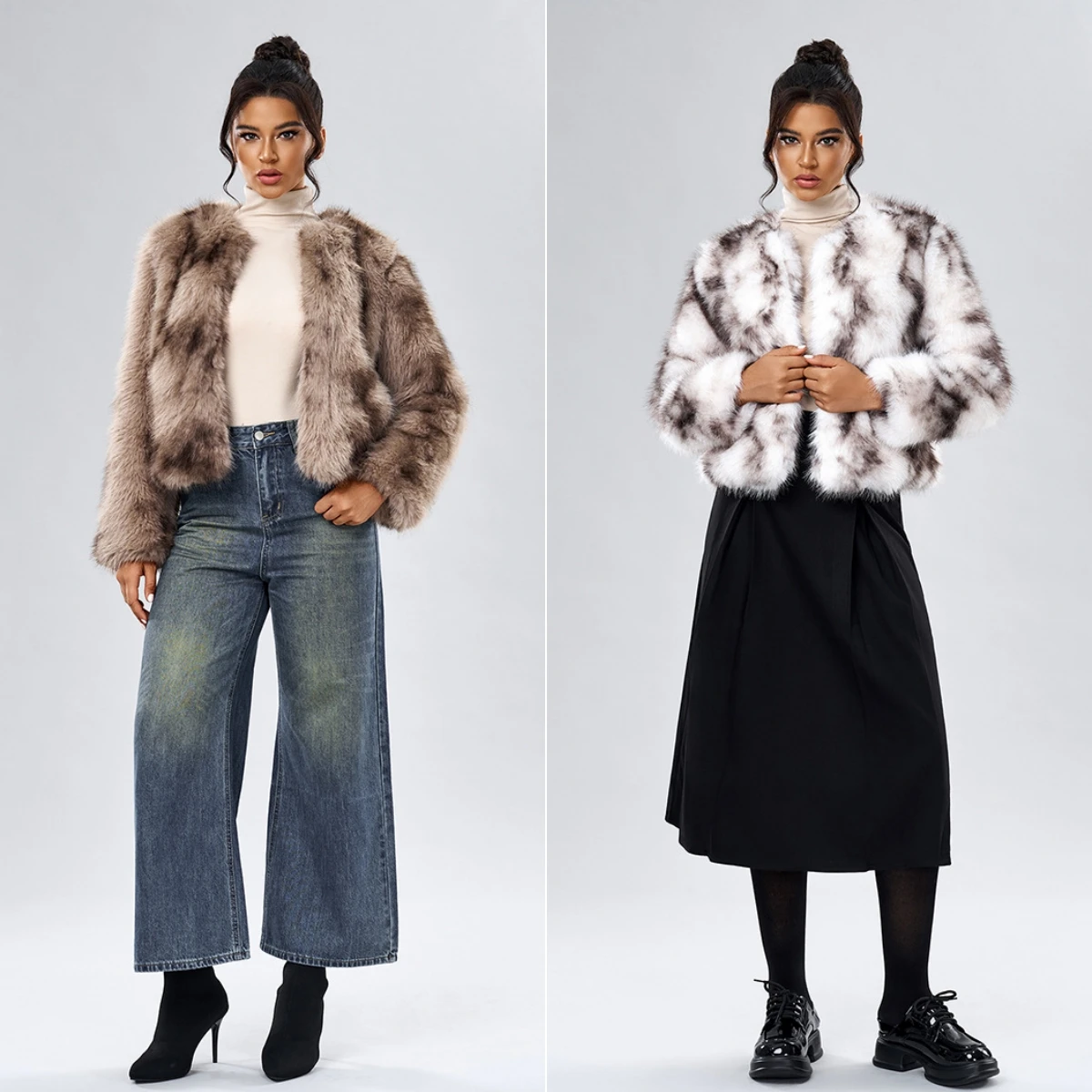 Y2k streetwear jaqueta trabalho casual punk outerwear outono inverno feminino casacos de pele do falso jaquetas peludo trabalho casaco curto grosso quente