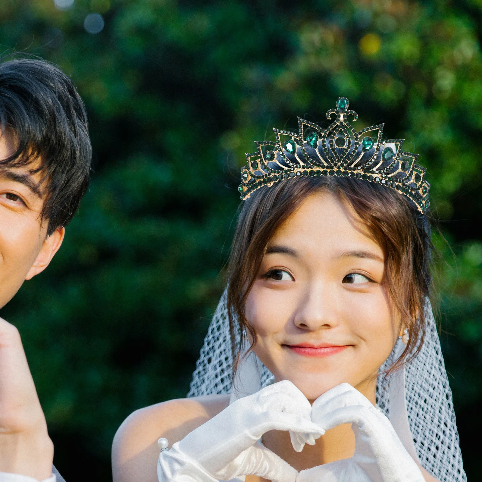 

Свадебная корона со стразами, тиара, элегантный аксессуар для волос из цинкового сплава для свадьбы, дня рождения, выпускного вечера, особых случаев