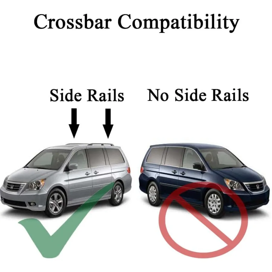استبدال قضيب متقاطع لرف السقف من BrightLines لسيارة Honda Odyssey 1999-2004 تصميم متين من سبائك الألومنيوم بسعة تحميل عالية أ #3