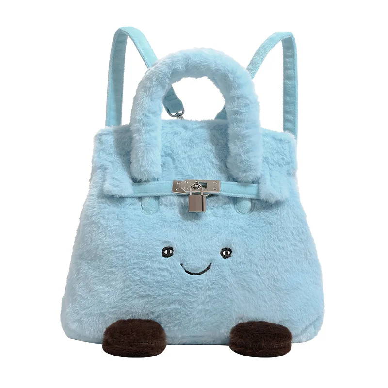 Nuova borsa in peluche pelosa carina borsa a tracolla tote di grande capacità per donne ragazze uso quotidiano moda morbida moda alla moda