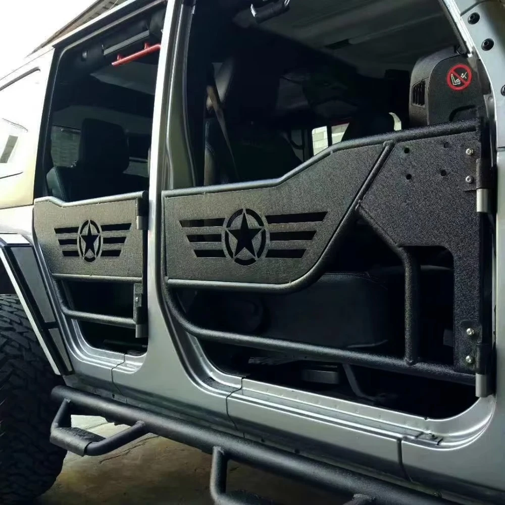 4 Doors Half Door Without Rearview Mirror For Jeep Wrangler JK Accessories Offroad Tubular Door For Jeep