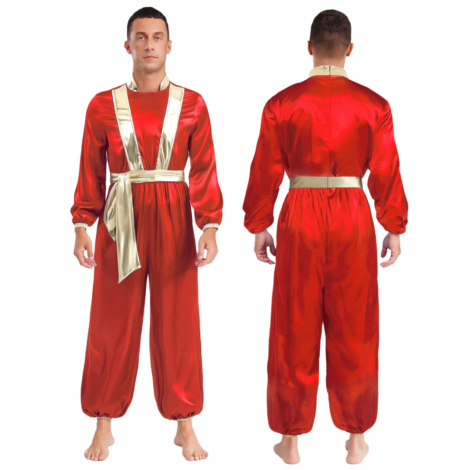 

Men Carnival Arabian Prince Knights Cosplay Costume Long Sleeves Arabian Fairy Tale Combatant Cosplay Suits Halloween Costume